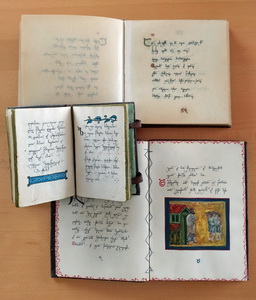 Three handwritten books that marked the beginning of the revival of calligraphy in Georgia since 1990.