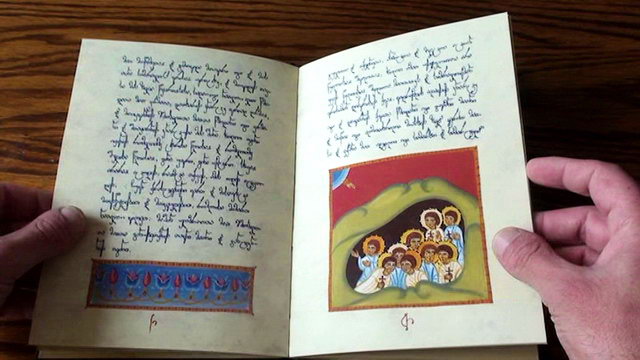 Handwritten Book Creating Process. Nine Kola Martyrs.
